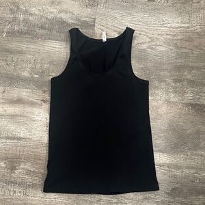 Athleta Black Ribbed Medium Women's Tank Top